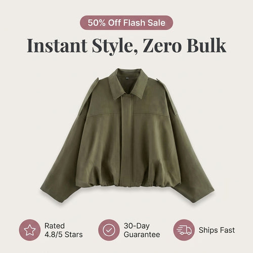 Cropped Utility Jacket — Effortless Layering With A Polished Casual Fit