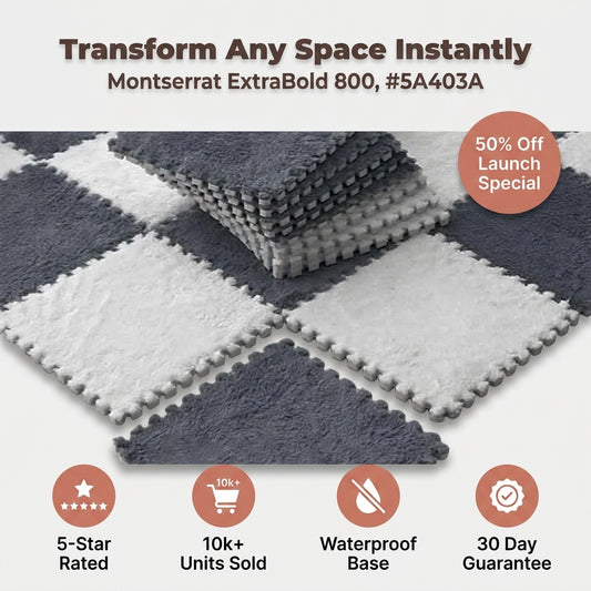 Ultra-Soft Plush Rug Tiles — Cozy Comfort Without Replacing Your Whole Floor
