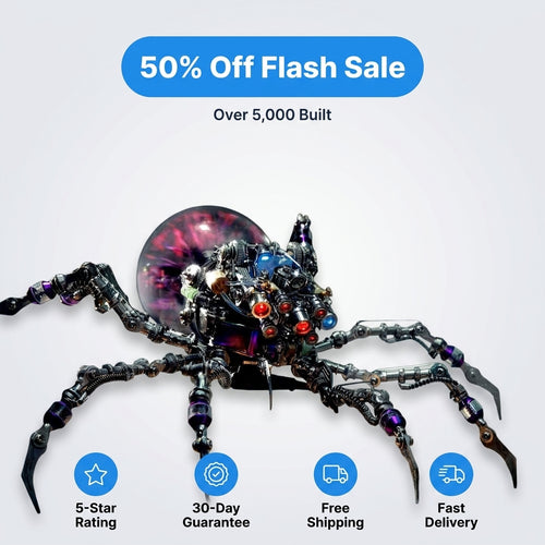 3D Cyberpunk Plasma Spider Puzzle — Build A Glowing Mechanical Display Without Ordinary Shelf Decor