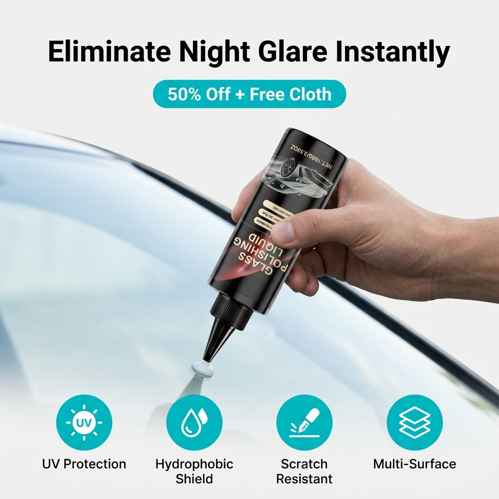 Car Glass Restoring Polish - Clear Visibility Without Windshield Haze