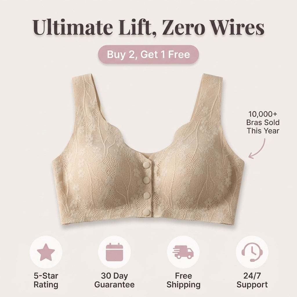 Lace Wireless Bra — Soft Lift & Support Without Painful Wires