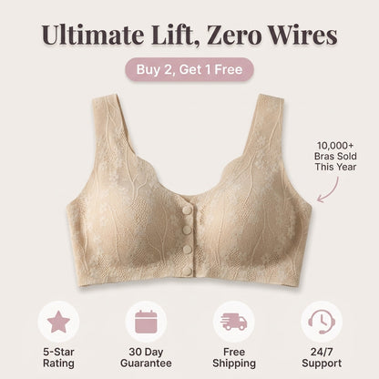 Lace Wireless Bra — Soft Lift & Support Without Painful Wires
