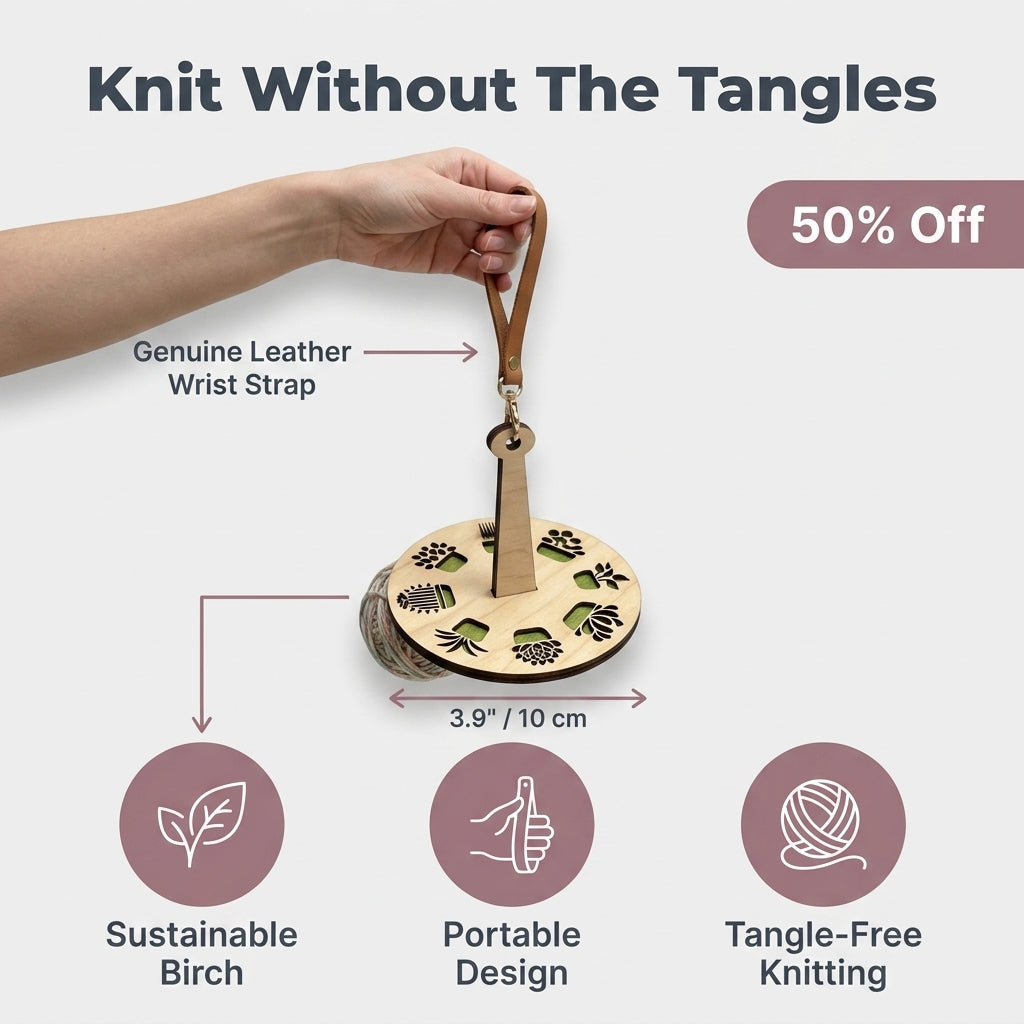 Portable Wrist Yarn Holder — Knit Anywhere Without Tangled Yarn