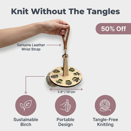 Portable Wrist Yarn Holder — Knit Anywhere Without Tangled Yarn
