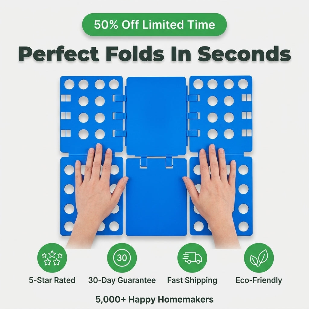 Clothes Fast-Folding Board — Neat Laundry Folds Without Wasting Time