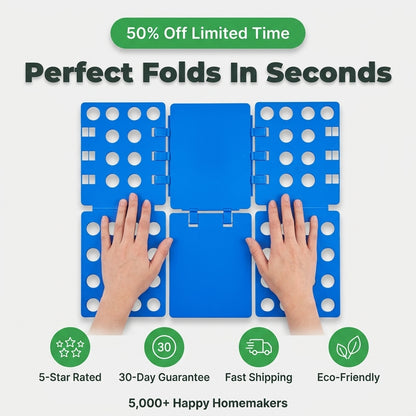 Clothes Fast-Folding Board — Neat Laundry Folds Without Wasting Time