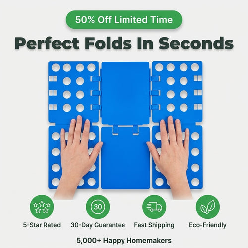 Clothes Fast-Folding Board — Neat Laundry Folds Without Wasting Time