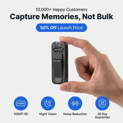 Portable HD Action Camera — Capture Everyday Moments Without Bulky Camera Gear