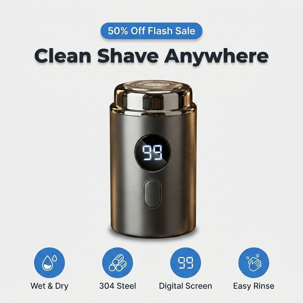 Waterproof Electric Shaver — Clean Shaving Power For Wet & Dry Grooming