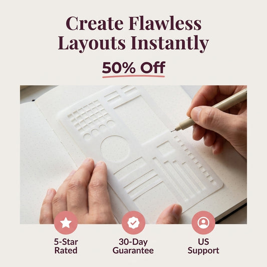 Set di stencil flessibili per planner — layout puliti senza righello né linee storte