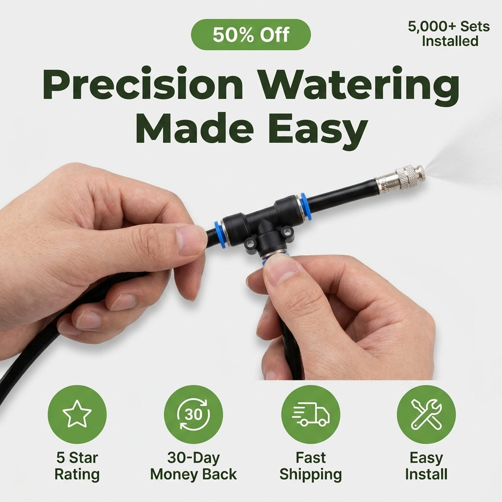 Drip Irrigation Kit — Water Plants Evenly Without Daily Manual Watering