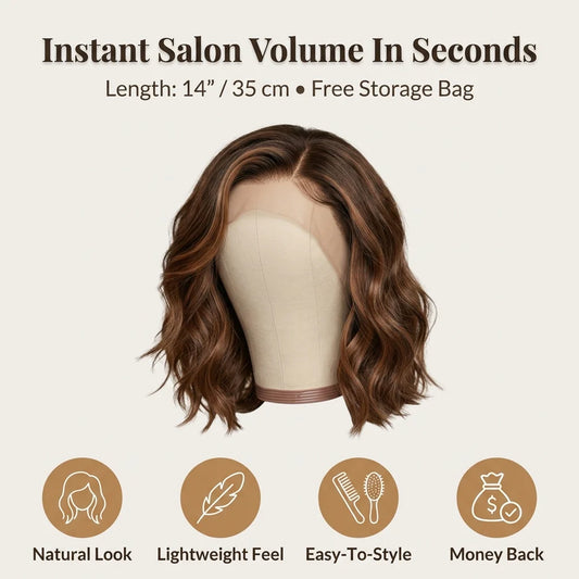 Natural Wavy Bob Wig - Natural Style Without Daily Hair Stress