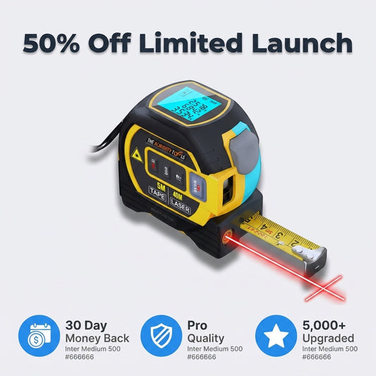 3-in-1 Laser Tape Measure — Measure Faster With Less Guesswork