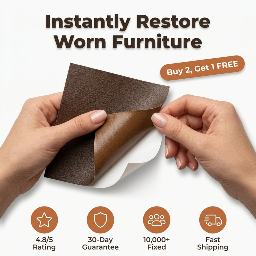 Self-Adhesive Leather Repair Patch — Fix Scratches, Tears & Worn Surfaces Without Replacing Furniture