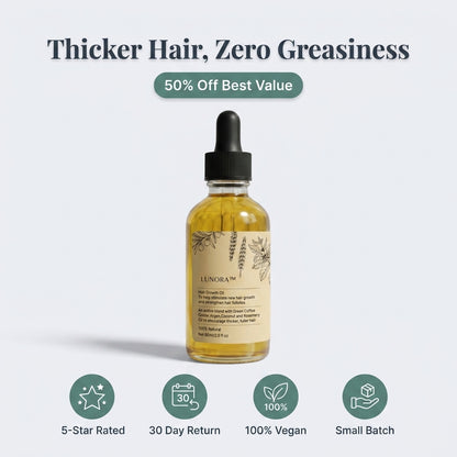 Veganic Hair Growth Oil — Fuller-Looking Hair Without Heavy Greasy Oils