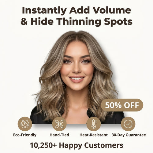 Clip-In Hair Topper — Fuller-Looking Hair And Natural Crown Coverage In Seconds