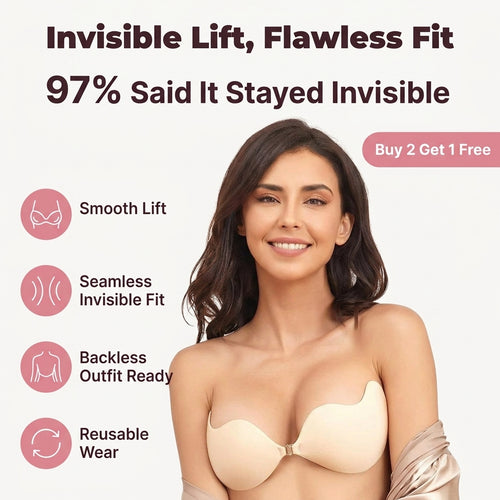 Push-Up Adhesive Bra Pads - Instant Lift Without Straps or Wires