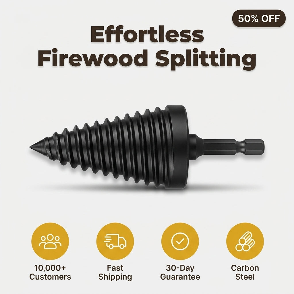 Log Splitter Drill Bit - Split Firewood Faster