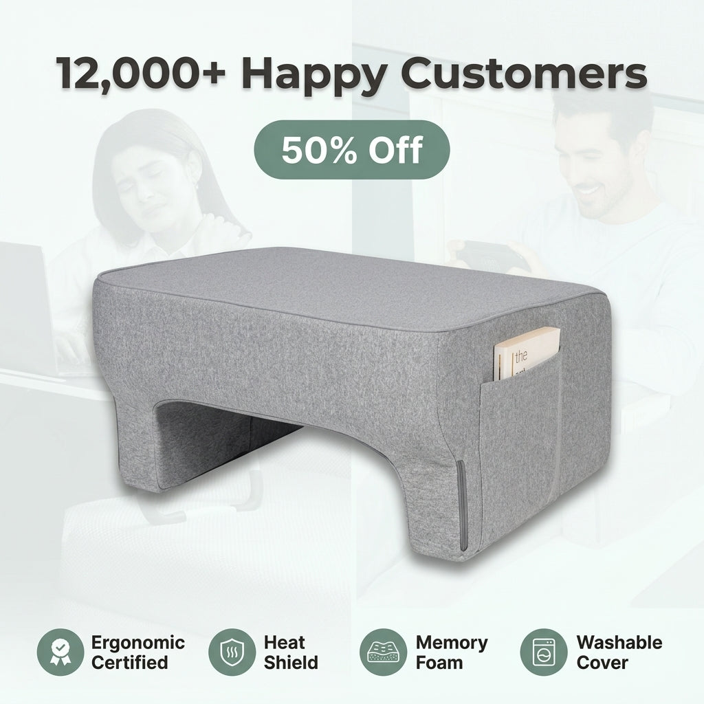 Memory Foam Lap Desk — Comfortable Work, Reading & Relaxing Without A Hard Desk