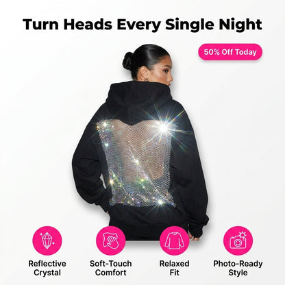 Crystal Embellished Hoodie — Cozy Comfort With A Luxe Statement Sparkle