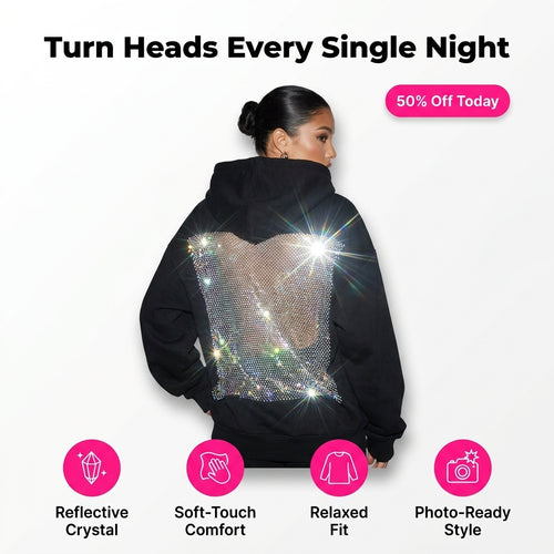 Crystal Embellished Hoodie — Cozy Comfort With A Luxe Statement Sparkle