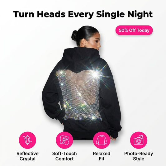 Crystal Embellished Hoodie — Cozy Comfort With A Luxe Statement Sparkle