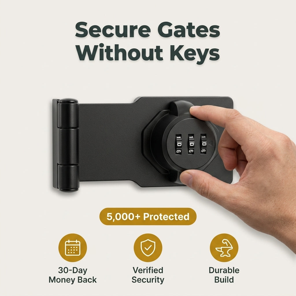 Heavy-Duty Combination Gate Lock - Secure Outdoor Spaces Without Keys