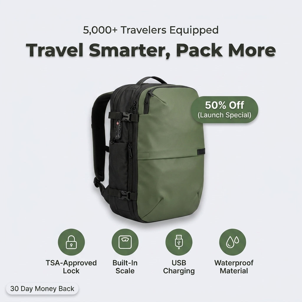 Vacuum Compression Travel Backpack — Pack More Without Checking A Bag
