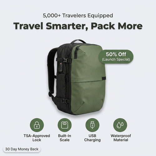 Vacuum Compression Travel Backpack — Pack More Without Checking A Bag