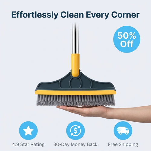 3-in-1 Rotating Deep-Clean Brush — Scrub, Rinse & Dry Without Switching Tools