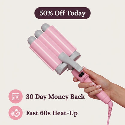 32mm Hair Waver — Natural Beach Waves Without Salon Styling