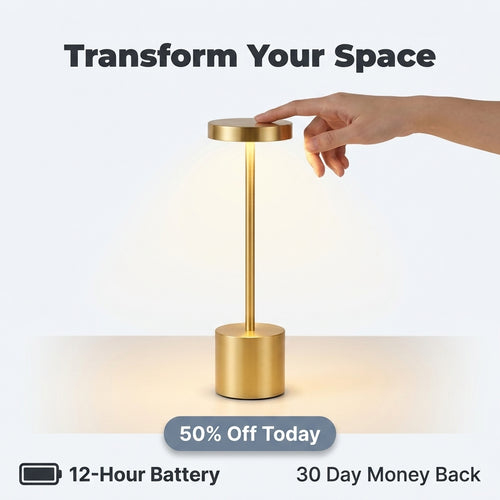 Rechargeable Touch Lamp — Warm Ambient Light Without Harsh Room Lighting