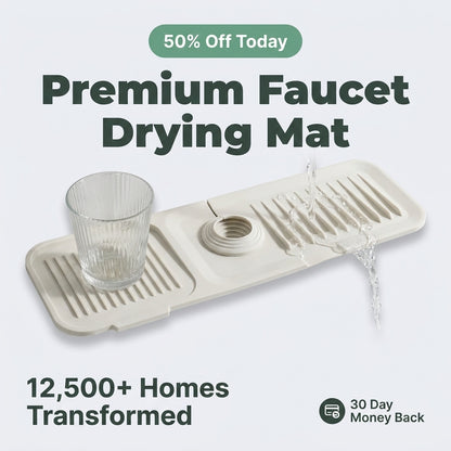 Silicone Faucet Drying Mat — Keep Your Sink Area Dry Without Constant Wiping