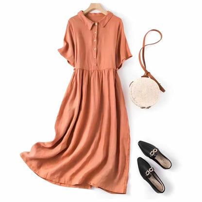 LinenEase Cotton Dress - Breezy Summer Style Without Outfit Stress