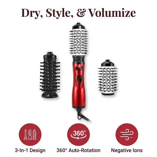 Volumizing Blowout Brush - 3-in-1 tool for salon-quality results at home