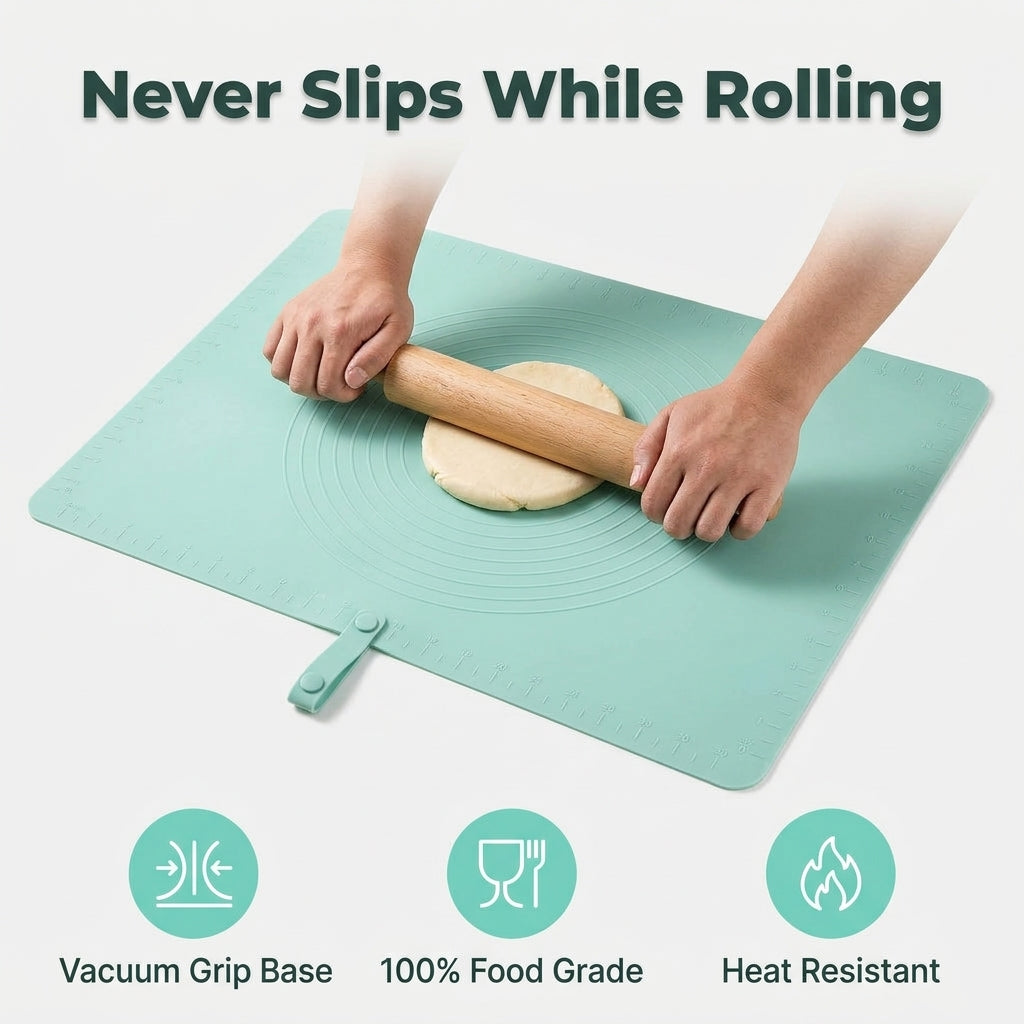 Extra Large Silicone Kitchen Mat — Cleaner Food Prep Without Messy Countertops