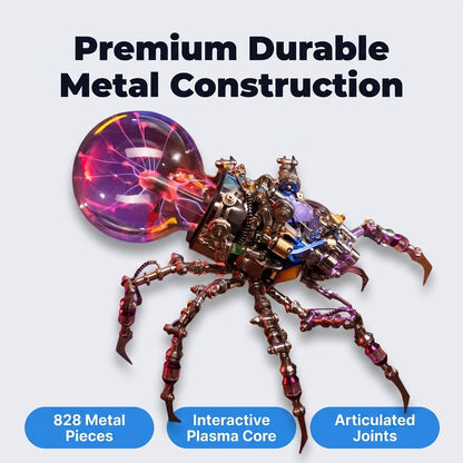 3D Cyberpunk Plasma Spider Puzzle — Build A Glowing Mechanical Display Without Ordinary Shelf Decor