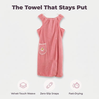 2-in-1 Towel Bathrobe — Dry Off Comfortably Without A Slipping Towel