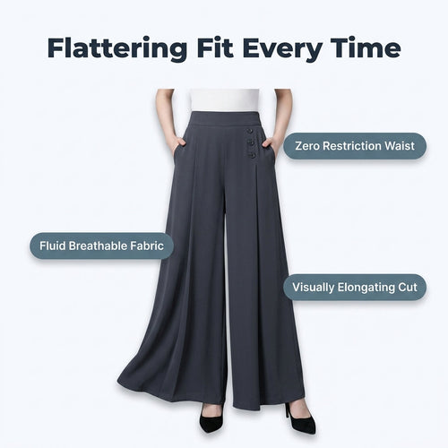 Elegant Wide-Leg Pants - Instantly flatters your figure