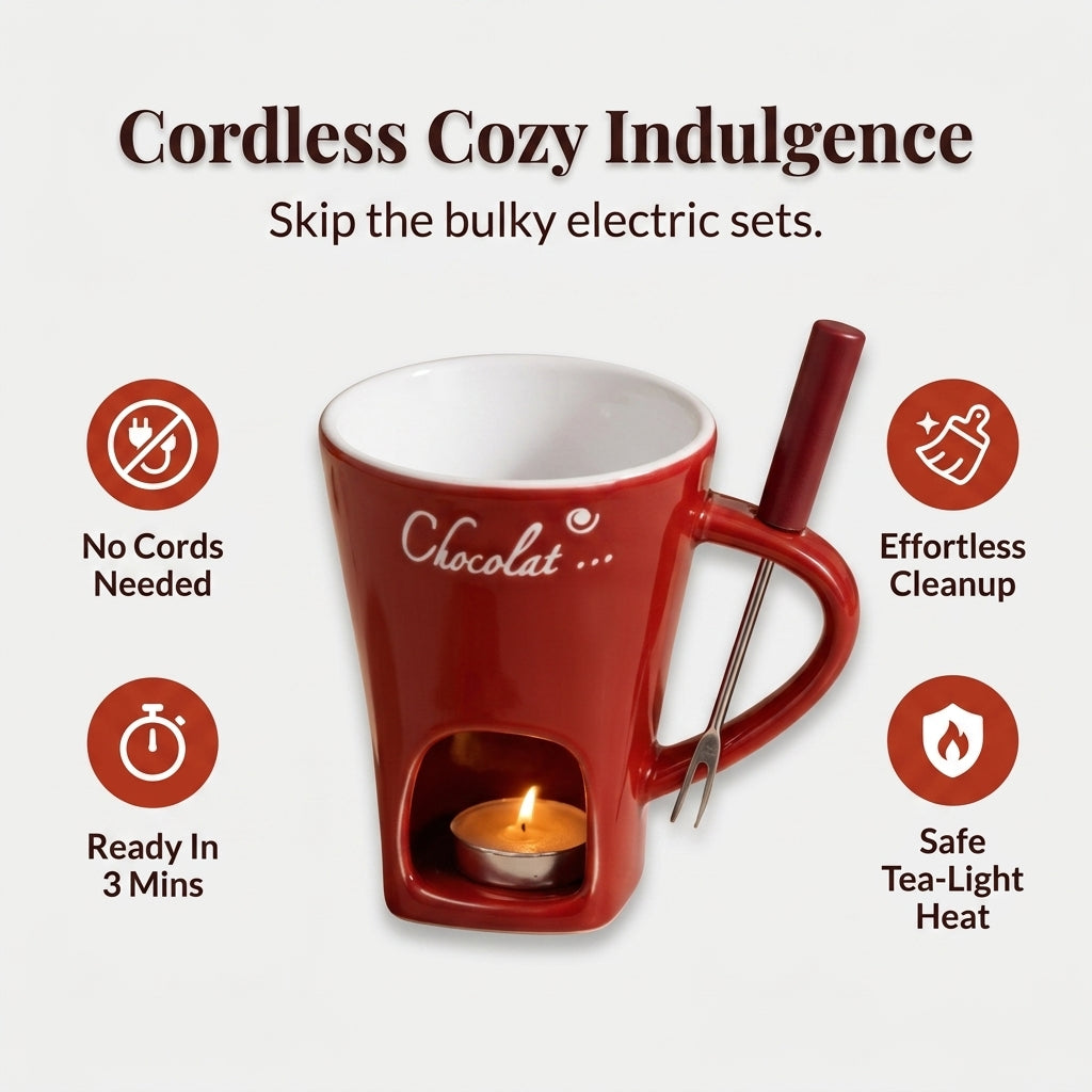 Ceramic Chocolate Fondue Mug — Warm Dessert Moments Without A Big Fondue Set