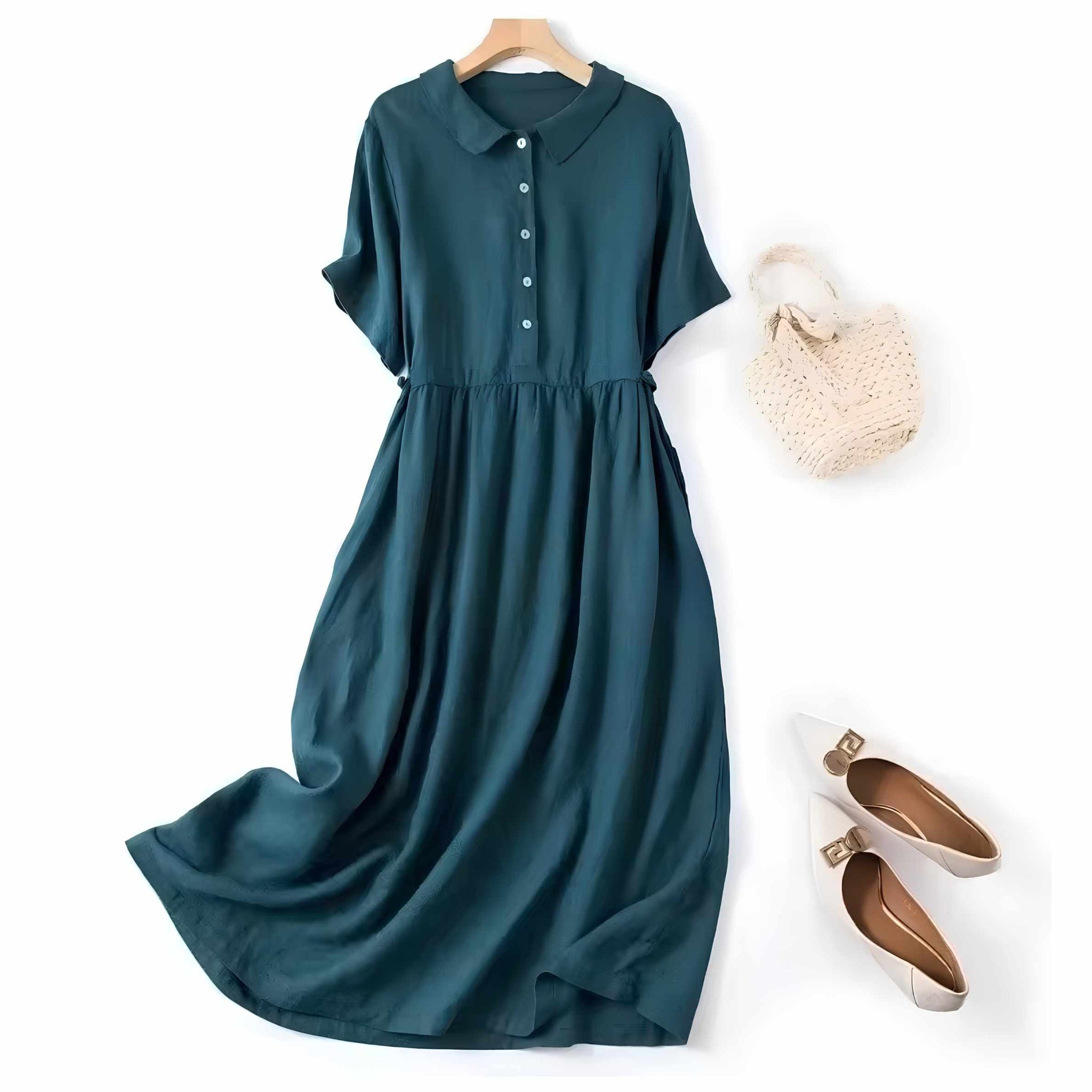 LinenEase Cotton Dress - Breezy Summer Style Without Outfit Stress