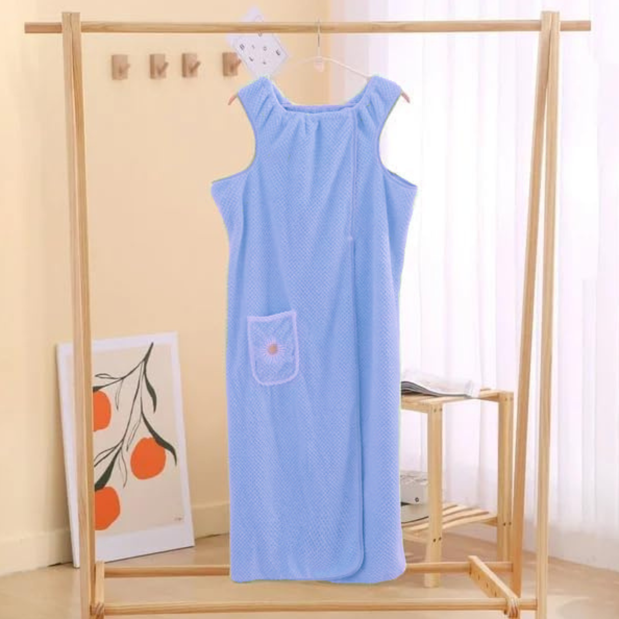 2-in-1 Towel Bathrobe — Dry Off Comfortably Without A Slipping Towel