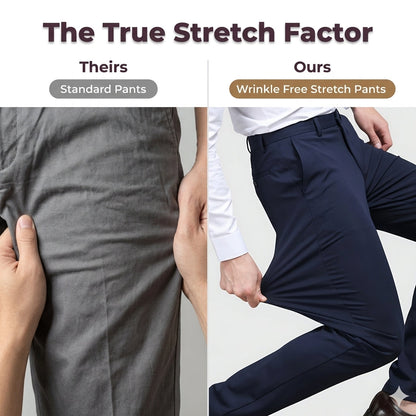 Wrinkle Free Stretch Pants - Breathable and Durable Performance Fabric