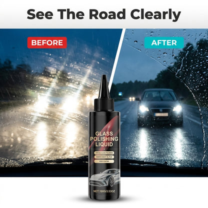 Car Glass Restoring Polish - Clear Visibility Without Windshield Haze