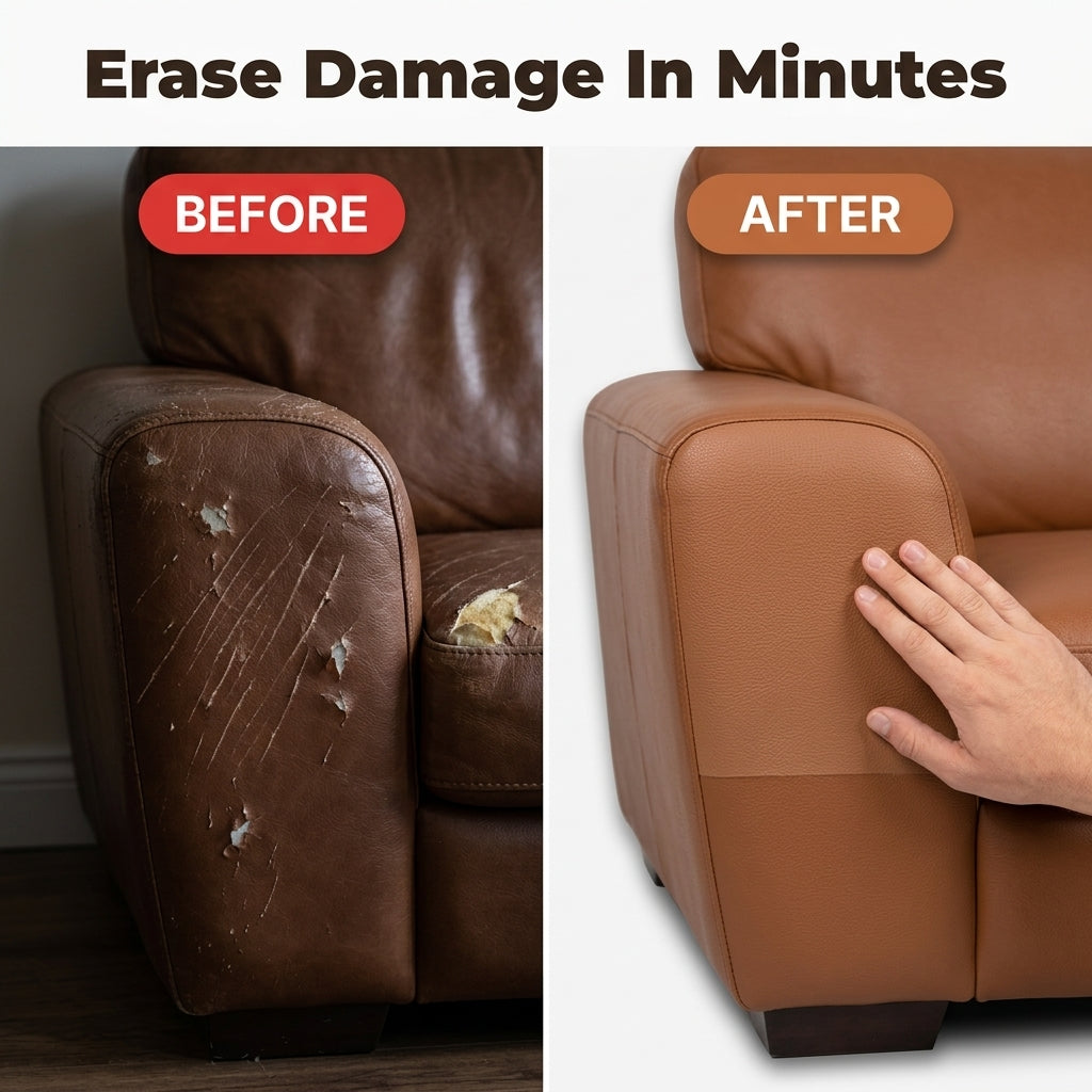 Self-Adhesive Leather Repair Patch — Fix Scratches, Tears & Worn Surfaces Without Replacing Furniture