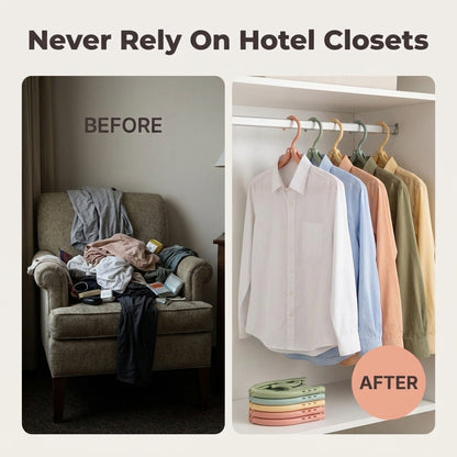 Travel Folding Hangers — Keep Clothes Neat Anywhere Without Bulky Hangers