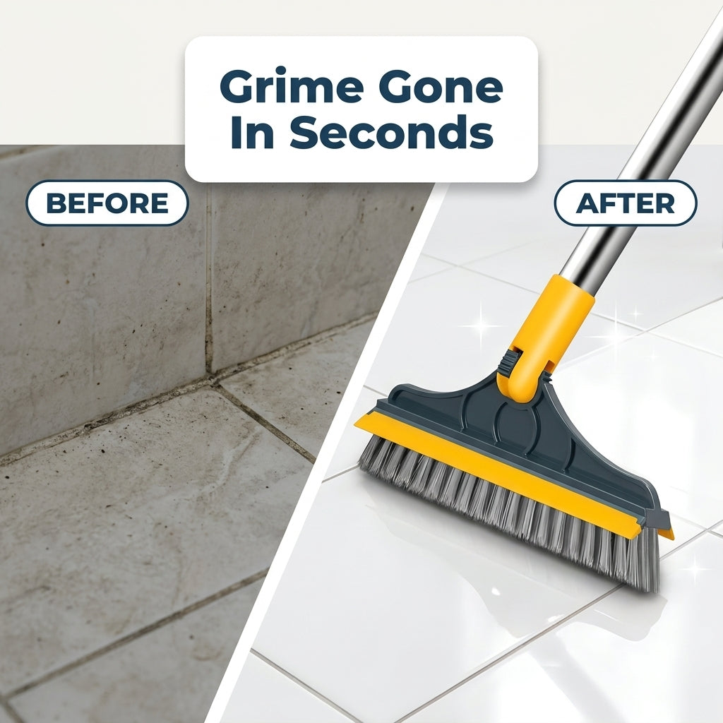 3-in-1 Rotating Deep-Clean Brush — Scrub, Rinse & Dry Without Switching Tools