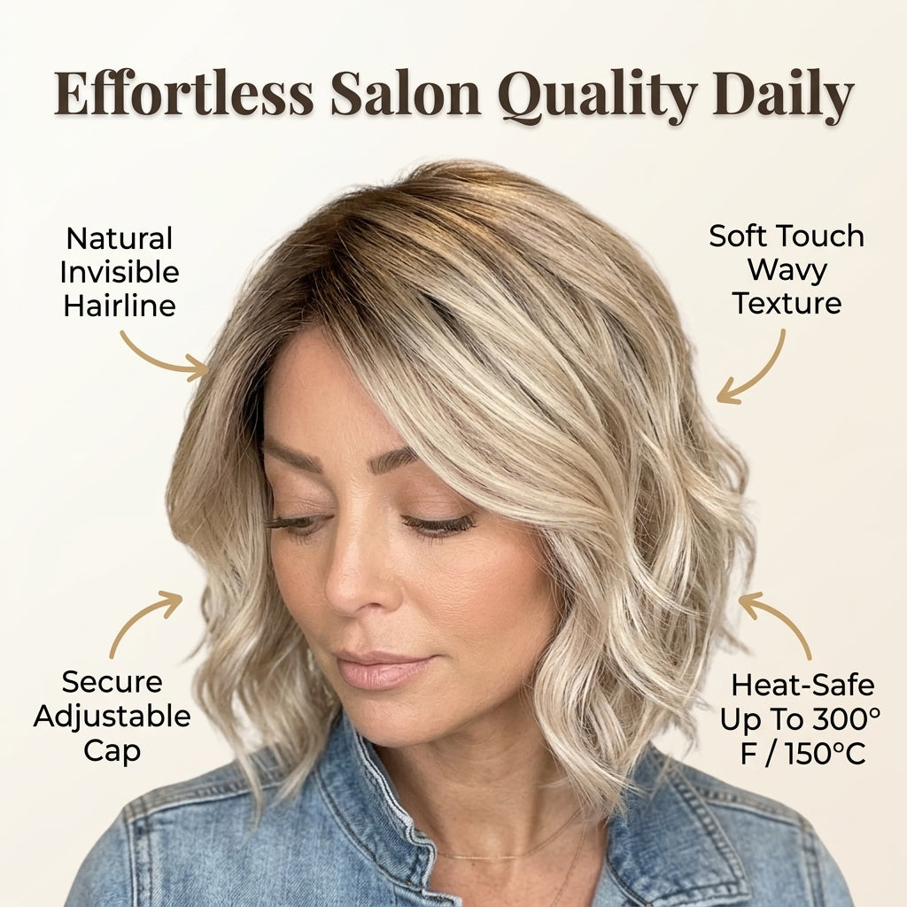 Wavy A-Line Bob Wig — Salon-Style Volume And Shape In Seconds