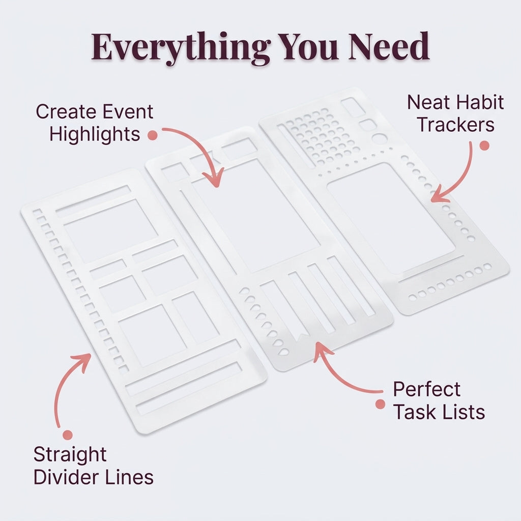 Flexible Planner Stencil Set — Cleaner Journal Layouts Without Rulers Or Messy Lines