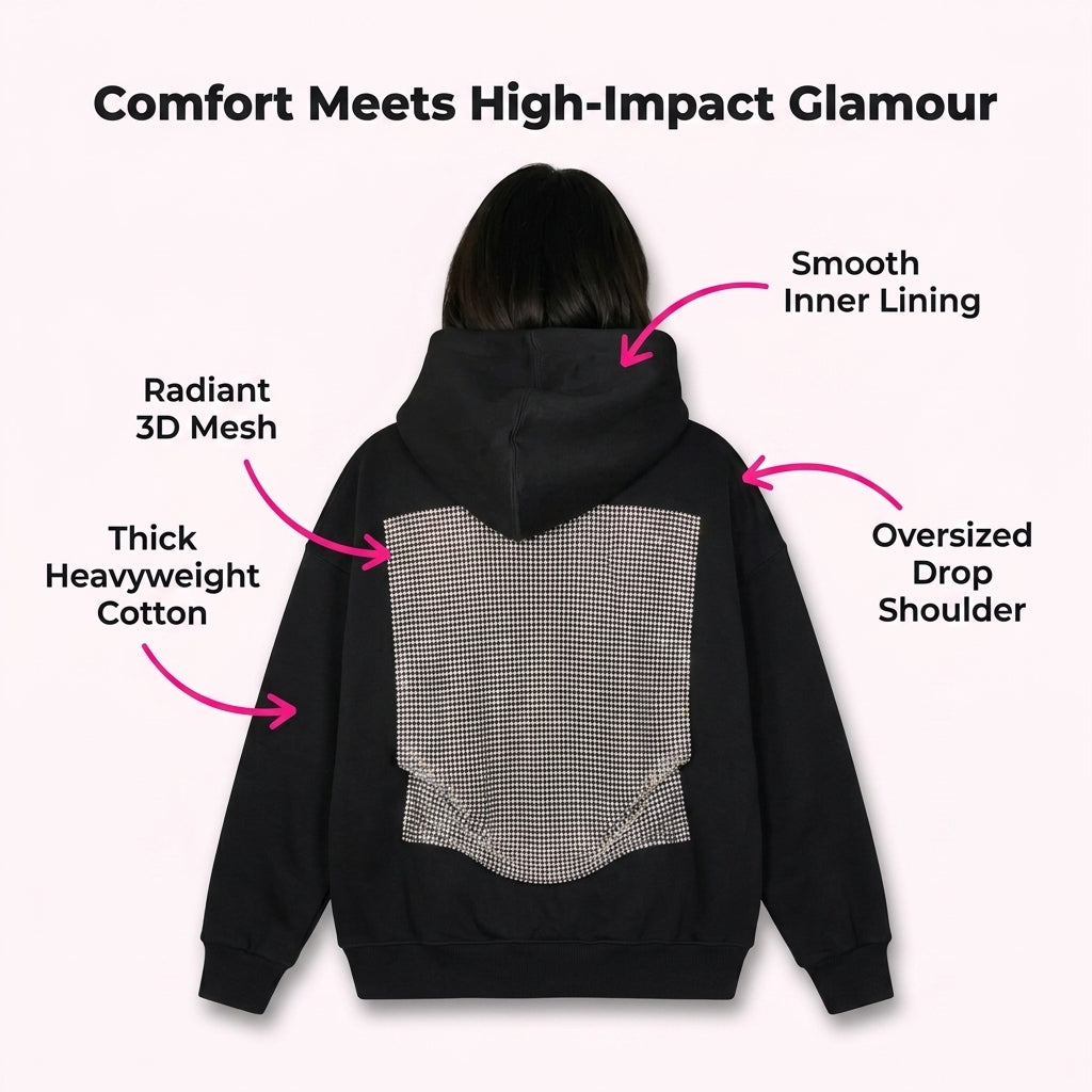 Crystal Embellished Hoodie — Cozy Comfort With A Luxe Statement Sparkle